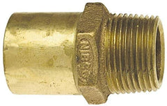 NIBCO - 1-1/4" Cast Copper Pipe Adapter - FTG x M, Pressure Fitting - Industrial Tool & Supply