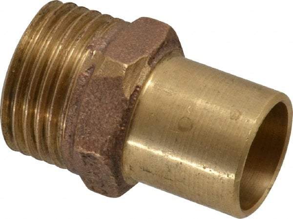 NIBCO - 3/4 x 1/2" Cast Copper Pipe Hose Adapter - Ftg x Hose, Pressure Fitting - Industrial Tool & Supply