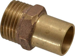NIBCO - 3/4 x 1/2" Cast Copper Pipe Hose Adapter - Ftg x Hose, Pressure Fitting - Industrial Tool & Supply