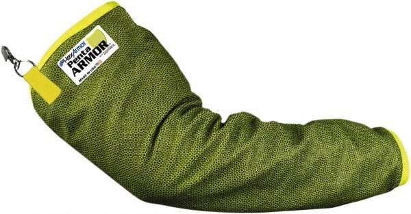 HexArmor - Size S, Lime Green SuperFabric Arm Guard Sleeve - 17" Long Sleeve, Cut Resistance Level 5, Snaps at Wrist - Industrial Tool & Supply