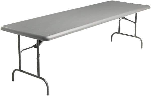 ICEBERG - 30" Long x 96" Wide x 29" High, Folding Table - Charcoal - Industrial Tool & Supply
