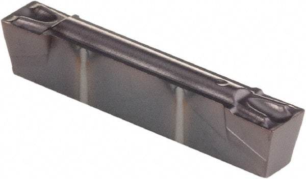 Kennametal - 125G GUP Grade KCU25, 3.18mm Cutting Width Carbide Grooving Insert - 2.92mm Max Depth of Cut, Neutral, 0.2mm Corner Radius, AlTiN Finish - Industrial Tool & Supply