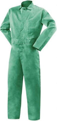 Steiner - Size XL, Green, Snap, Flame Resistant/Retardant Coverall - Cotton, 3 Pockets - Industrial Tool & Supply