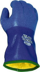 SHOWA - Size M Polyurethane Cold Protection Work Gloves - For General Purpose, Slip-On Cuff, Full Fingered, Blue, Paired - Industrial Tool & Supply