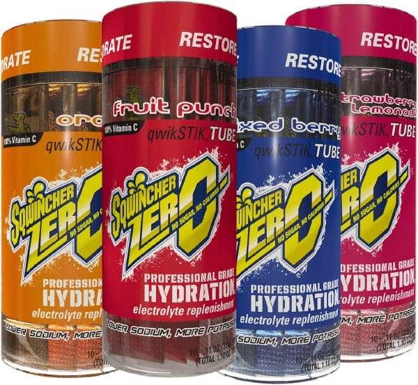 Sqwincher - 0.11 oz Packet Assorted Flavors Activity Drink - Powdered, Yields 20 oz - Industrial Tool & Supply