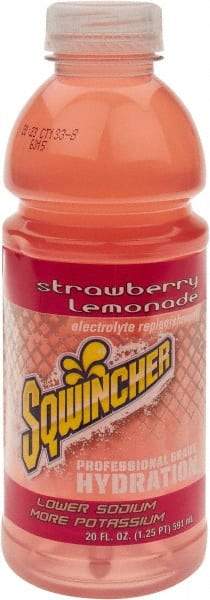 Sqwincher - 20 oz Bottle Strawberry Lemonade Activity Drink - Ready-to-Drink - Industrial Tool & Supply