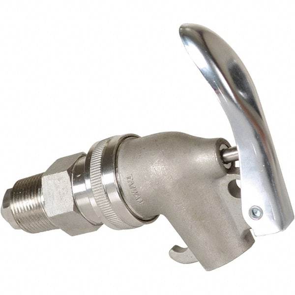 Vestil - 3/4" NPT Stainless Steel Adjustable Drum Faucet - 6" Long Extension - Industrial Tool & Supply