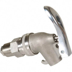 Vestil - 3/4" NPT Stainless Steel Adjustable Drum Faucet - 6" Long Extension - Industrial Tool & Supply