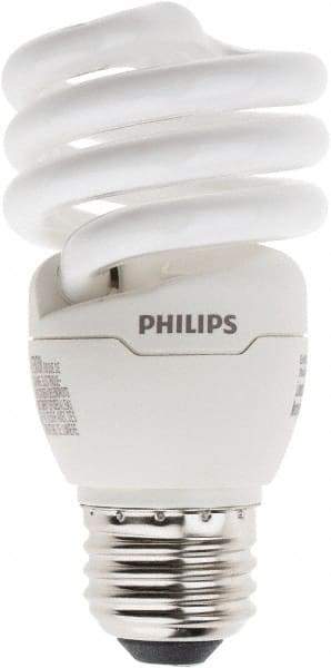 Philips - 13 Watt Fluorescent Residential/Office Medium Screw Lamp - 4,100°K Color Temp, 900 Lumens, 120 Volts, EL/mDT, 10,000 hr Avg Life - Industrial Tool & Supply