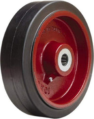 Hamilton - 10 Inch Diameter x 3 Inch Wide, Rubber on Cast Iron Caster Wheel - 1,000 Lb. Capacity, 3-1/4 Inch Hub Length, 1-1/4 Inch Axle Diameter, Straight Roller Bearing - Industrial Tool & Supply