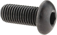 Made in USA - 5/16-24 UNF Hex Socket Drive, Button Screw - Alloy Steel, Black Oxide Finish, Fully Threaded, 3/4" Length Under Head - Industrial Tool & Supply