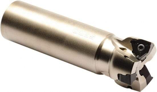 Seco - 25mm Cut Diam, 4mm Max Depth of Cut, 25mm Shank Diam, 101mm OAL, Indexable Square Shoulder End Mill - XNEX 04 Inserts, Weldon Shank, 90° Lead Angle, Through Coolant, Series Square 6 - Industrial Tool & Supply
