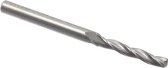 Accupro - #21 150° Solid Carbide Jobber Drill - Bright Finish, Spiral Flute, 2-1/2" OAL, Standard Point - Industrial Tool & Supply