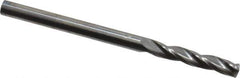 Accupro - 5/32" 150° Solid Carbide Jobber Drill - Bright Finish, Spiral Flute, 2-1/2" OAL, Standard Point - Industrial Tool & Supply
