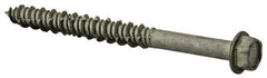 Elco - 1/4" Diam, 2-3/4" Length Under Head, Hex Drive, Concrete Screw & Masonry Fastener - Stainless Steel, StalGard Silver Finish, Includes 5/16" Drill Bit - Industrial Tool & Supply