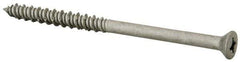 Elco - 1/4" Diam, 3-3/4" OAL, Phillips Drive, Concrete Screw & Masonry Fastener - Stainless Steel, StalGard Silver Finish, Includes #2 Drill Bit - Industrial Tool & Supply