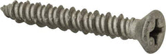 Elco - 1/4" Diam, 1-3/4" OAL, Phillips Drive, Concrete Screw & Masonry Fastener - Stainless Steel, StalGard Silver Finish, Includes #2 Drill Bit - Industrial Tool & Supply