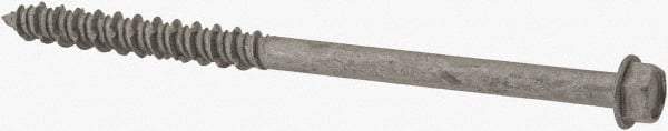 Elco - 1/4" Diam, 4" Length Under Head, Hex Drive, Concrete Screw & Masonry Fastener - Stainless Steel, StalGard Silver Finish, Includes 5/16" Drill Bit - Industrial Tool & Supply