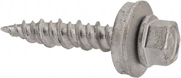 Elco - #10-15 Hex Washer Head Sheet Metal Screw - Steel, 1" Length Under Head, ASTM B117 - Industrial Tool & Supply