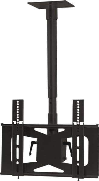 Video Mount - Flat Panel Ceiling Mount For 27 to 42 Inch LCD Monitor - Black, 100 Lbs. Load Capacity, 20° Max Tilt Angle, Ceiling Mount Rotating and Tilting - Industrial Tool & Supply