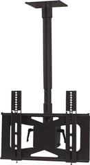 Video Mount - Flat Panel Ceiling Mount For 27 to 42 Inch LCD Monitor - Black, 100 Lbs. Load Capacity, 20° Max Tilt Angle, Ceiling Mount Rotating and Tilting - Industrial Tool & Supply