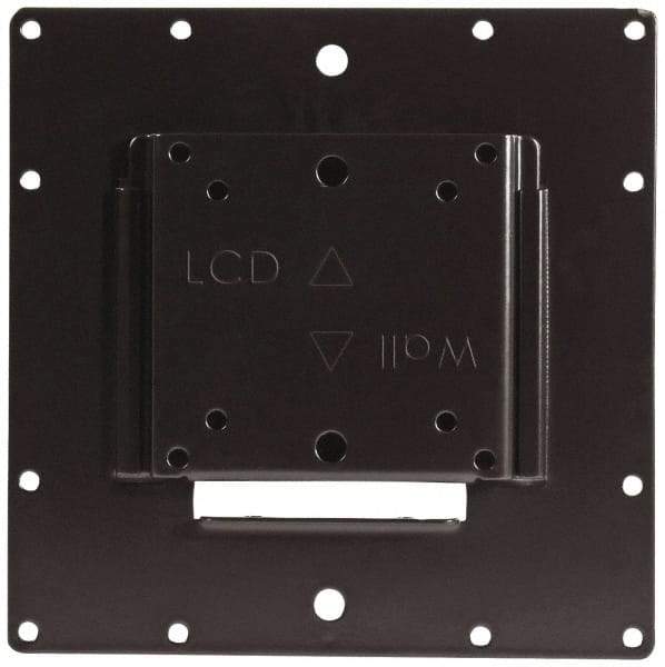 Video Mount - Flat Panel Flat Mount For 10 to 30 Inch LCD Monitor - Black, 50 Lbs. Load Capacity, Flush Wall Mount - Industrial Tool & Supply