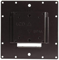 Video Mount - Flat Panel Flat Mount For 10 to 30 Inch LCD Monitor - Black, 50 Lbs. Load Capacity, Flush Wall Mount - Industrial Tool & Supply