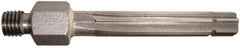Alvord Polk - Letter A High Speed Steel 6 Flute Chucking Reamer - Straight Flute, 1/4-28 Threaded Shank, 1-1/2" Flute Length, 2-3/8" OAL - Industrial Tool & Supply