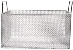 Marlin Steel Wire Products - 12" Deep, Rectangular Stainless Steel Mesh Basket - 1/4" Perforation, 18" Wide x 9" High - Industrial Tool & Supply