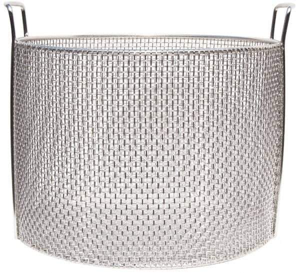 Marlin Steel Wire Products - Round Stainless Steel Mesh Basket - 1/4" Perforation, 14" Wide x 10" High - Industrial Tool & Supply