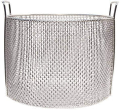 Marlin Steel Wire Products - Round Stainless Steel Mesh Basket - 1/4" Perforation, 14" Wide x 10" High - Industrial Tool & Supply