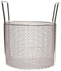 Marlin Steel Wire Products - Round Stainless Steel Mesh Basket - 1/4" Perforation, 10" Wide x 8" High - Industrial Tool & Supply