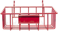 Marlin Steel Wire Products - 4-7/8" Deep, Rectangular Steel Peg Board/Slatwall Basket - 1-3/8" Perforation, 8-3/8" Wide x 3-3/8" High - Industrial Tool & Supply