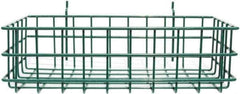 Marlin Steel Wire Products - 8" Deep, Rectangular Steel Peg Board/Slatwall Basket - 1-3/8" Perforation, 14" Wide x 4" High - Industrial Tool & Supply