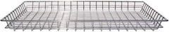 Marlin Steel Wire Products - 18" Deep, Rectangular Steel Wire Basket - 1-3/8" Perforation, 26" Wide x 2" High - Industrial Tool & Supply