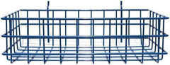 Marlin Steel Wire Products - 8" Deep, Rectangular Steel Peg Board/Slatwall Basket - 1-3/8" Perforation, 14" Wide x 4" High - Industrial Tool & Supply
