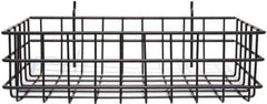 Marlin Steel Wire Products - 8" Deep, Rectangular Steel Peg Board/Slatwall Basket - 1-3/8" Perforation, 14" Wide x 4" High - Industrial Tool & Supply