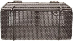 Marlin Steel Wire Products - 10" Deep, Rectangular Stainless Steel Mesh Basket - 1/4" Perforation, 14" Wide x 6" High - Industrial Tool & Supply