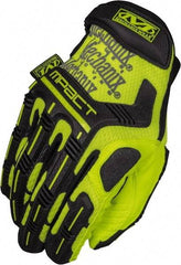 Mechanix Wear - Size M Synthetic Leather/TPR Anti-Vibration/Impact Protection Work Gloves - Uncoated, Hook & Loop Cuff, Full Fingered, Hi-Vis Yellow, Paired - Industrial Tool & Supply
