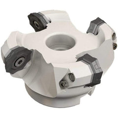 Iscar - 112.5mm Cut Diam, 32mm Arbor Hole, 4.6mm Max Depth of Cut, 42° Indexable Chamfer & Angle Face Mill - 6 Inserts, OF..\xB6RFM. 1905 Insert, Right Hand Cut, 6 Flutes, Series Heliocto - Industrial Tool & Supply
