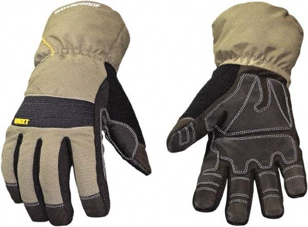 Youngstown - Size XL Synthetic Leather Cold Protection & Waterproof Work Gloves - Uncoated, Gauntlet Cuff, Gray, Paired - Industrial Tool & Supply