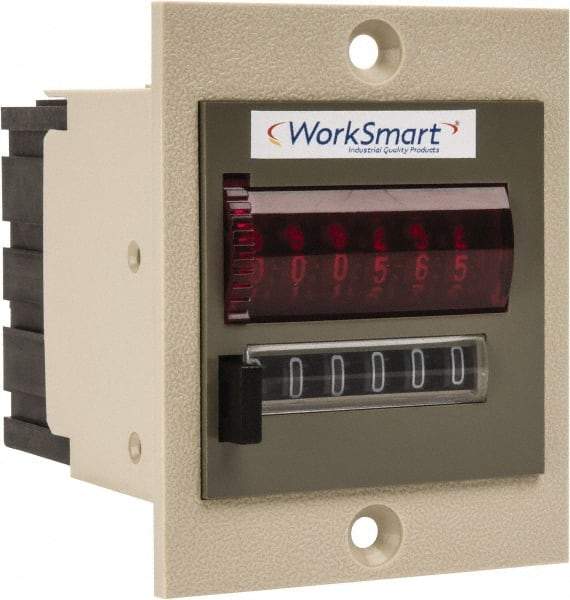 Value Collection - 6 Digit Mechanical Display Electromechanical Counter - Manual Reset - Industrial Tool & Supply