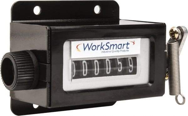 Value Collection - 6 Digit Mechanical Display Stroke Counter - Manual Reset - Industrial Tool & Supply