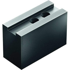 Schunk - 14" Max Chuck Capacity, 1.5mm x 60° Serrated Interface, Square Soft Lathe Chuck Jaw - 3 Jaw, Steel, 43mm Btw Mount Hole Ctrs, 80mm High, 22mm Groove, M20mm Fastener - Industrial Tool & Supply