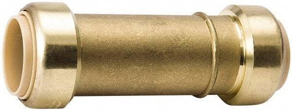 Value Collection - 1/2" Tube OD, 5/8 Standard Lead Free Brass Push-to-Connect Tube Union - Tube to Tube Connection, 200 Max psi, EPDM O-Ring - Industrial Tool & Supply