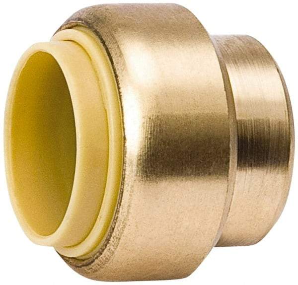 Value Collection - 3/4" Outside Diam, Brass Push-to-Connect Tube End Stop - 200 Max psi, Tube Connection, EPDM O-Ring, Lead-Free - Industrial Tool & Supply