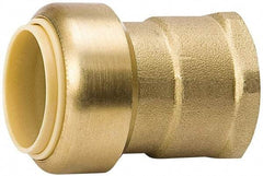 Value Collection - 1" Outside Diam, 1 NPT, Brass Push-to-Connect Tube Female Connector - 200 Max psi, Tube to Female NPT Connection, EPDM O-Ring, Lead-Free - Industrial Tool & Supply