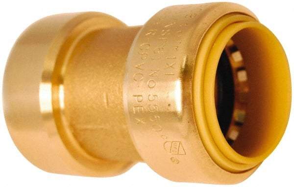 Value Collection - 3/4 x 1/2" Tube OD, 5/8 Standard Lead Free Brass Push-to-Connect Tube Union - Tube to Tube Connection, 200 Max psi, EPDM O-Ring - Industrial Tool & Supply