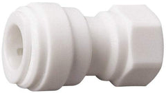 Value Collection - 3/8" OD, 1/4 Thread, Polysulfone Push-to-Connect Female Connector - 250 Max psi, White - Industrial Tool & Supply