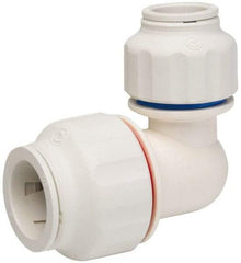 Value Collection - 3/4 x 1/2" OD, Polysulfone Push-to-Connect Union Elbow - 250 Max psi, White - Industrial Tool & Supply